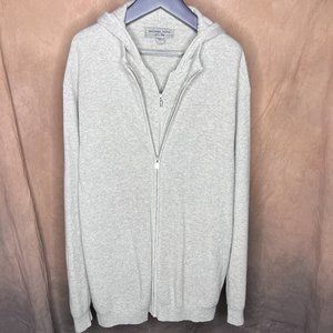 Michael Kors Cashmere/Wool double zipper sweater/hoodie GRAY Men's 2XLT (Tall)